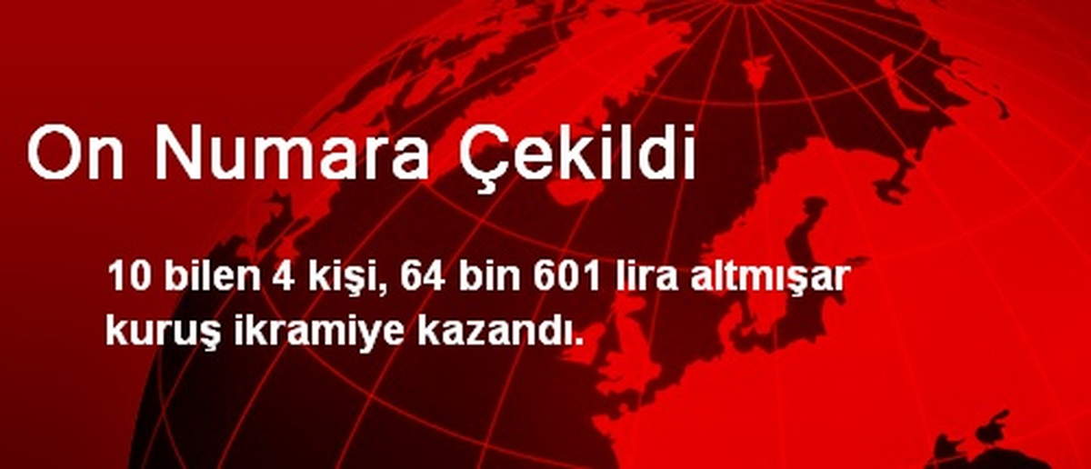 On Numara Çekildi