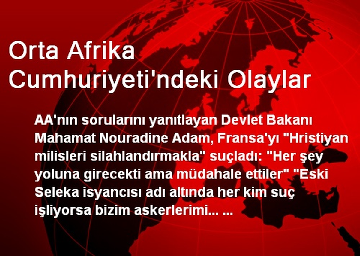Orta Afrika Cumhuriyeti\'ndeki Olaylar