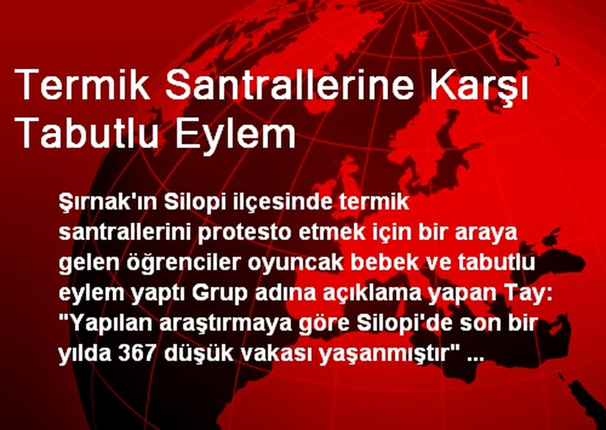 Termik Santrallerine Karşı Tabutlu Eylem
