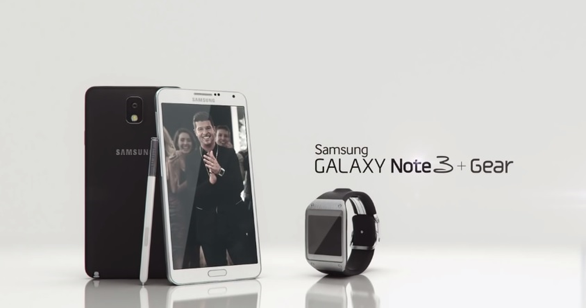Samsung Galaxy Note 3 ve Gear´In Yeni Yüzü: Dünyaca Ünlü Robin Thicke