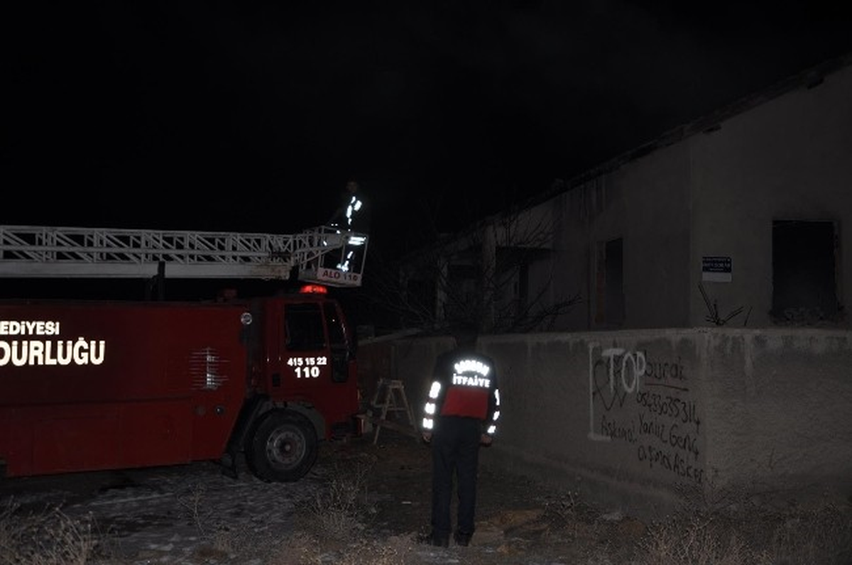Sorgun\'da Metruk Evde Yangın Çıktı