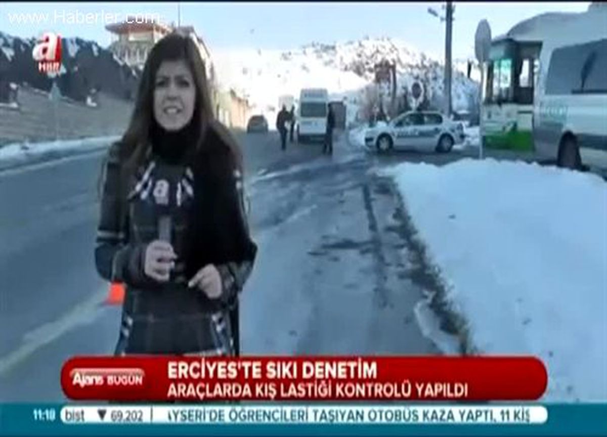 Erciyes\'te Kar Lastiği Denetimi