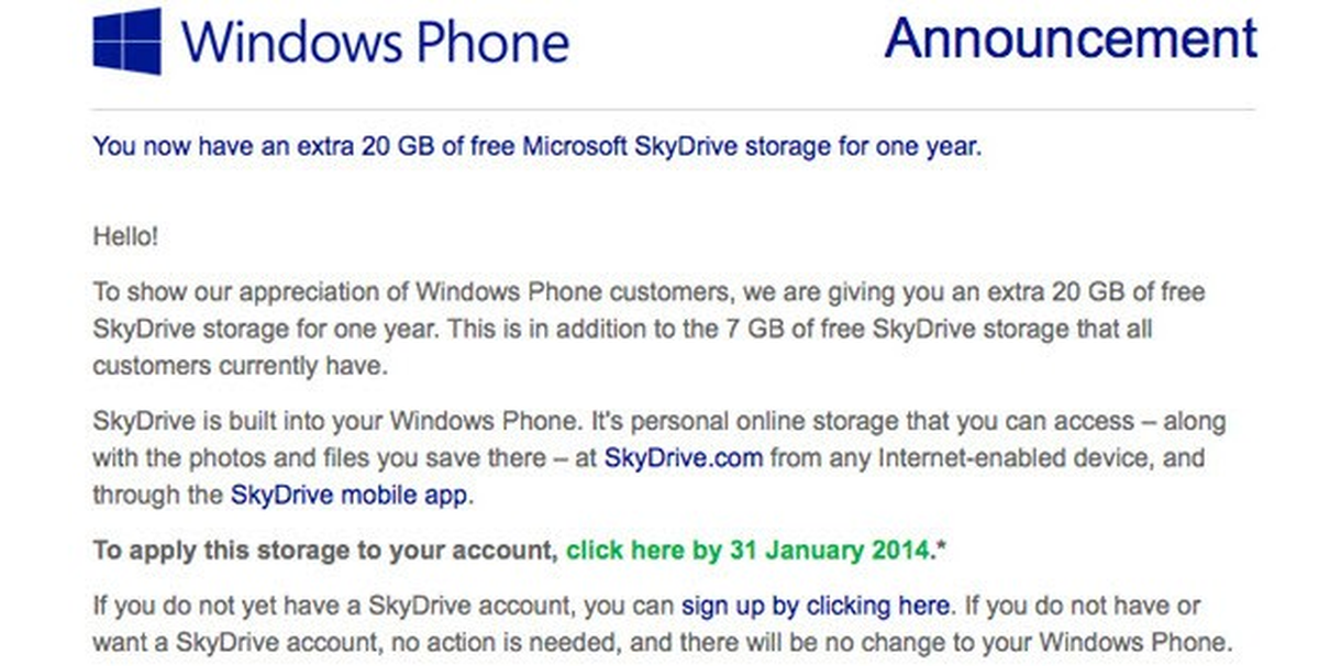 Microsoft\'tan hediyeniz var!