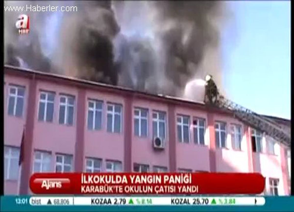 Okulda Yangın Paniği