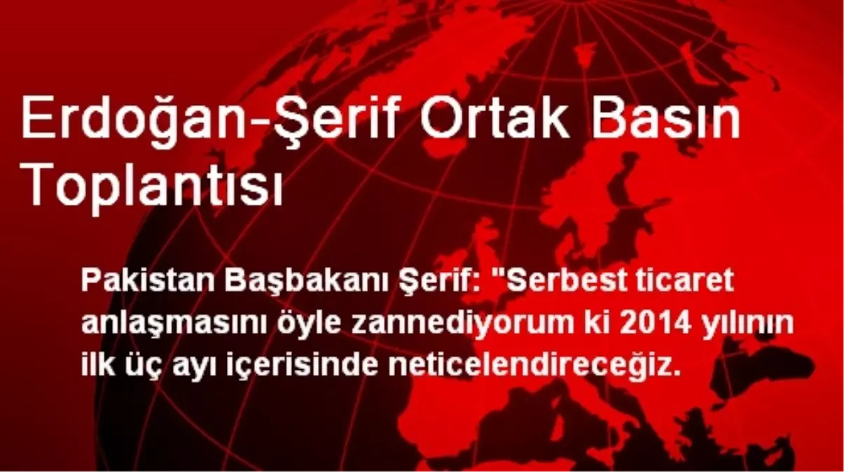 Erdoğan-Şerif Ortak Basın Toplantısı