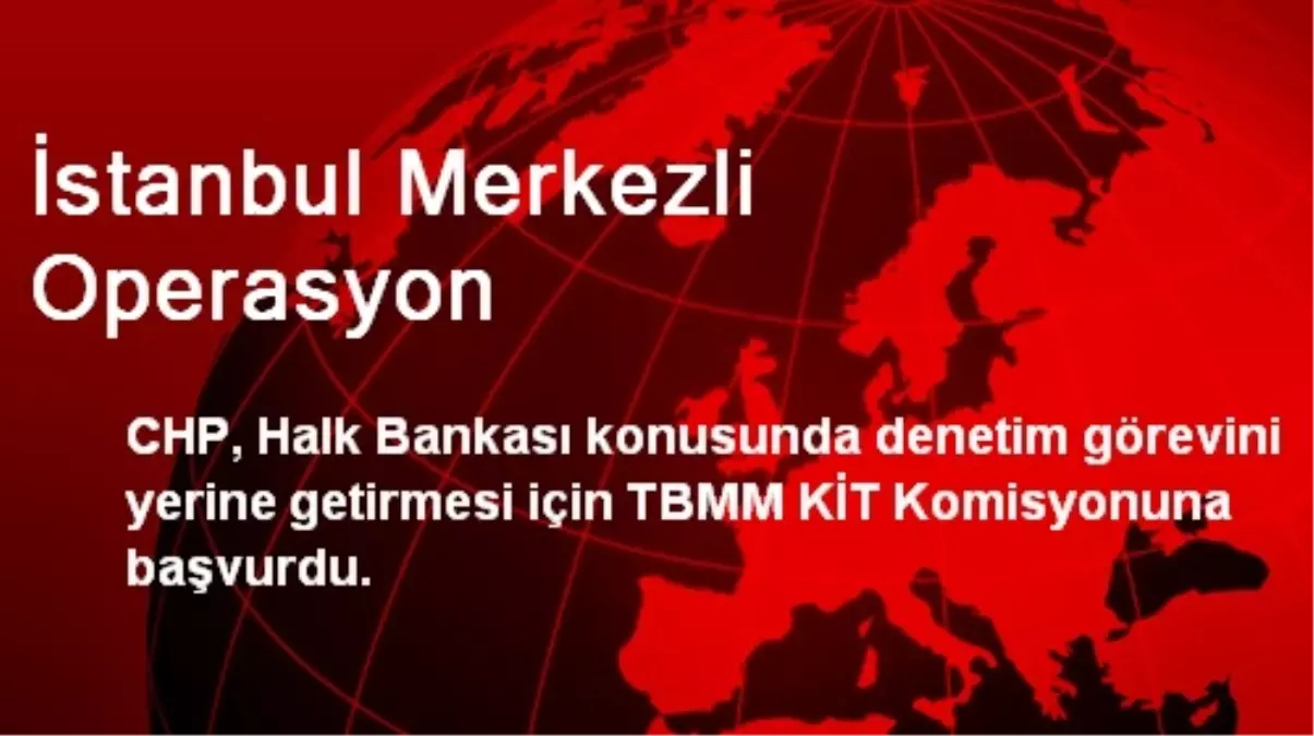 İstanbul Merkezli Operasyon