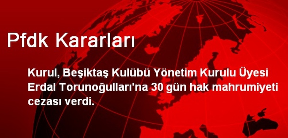 Pfdk Kararları