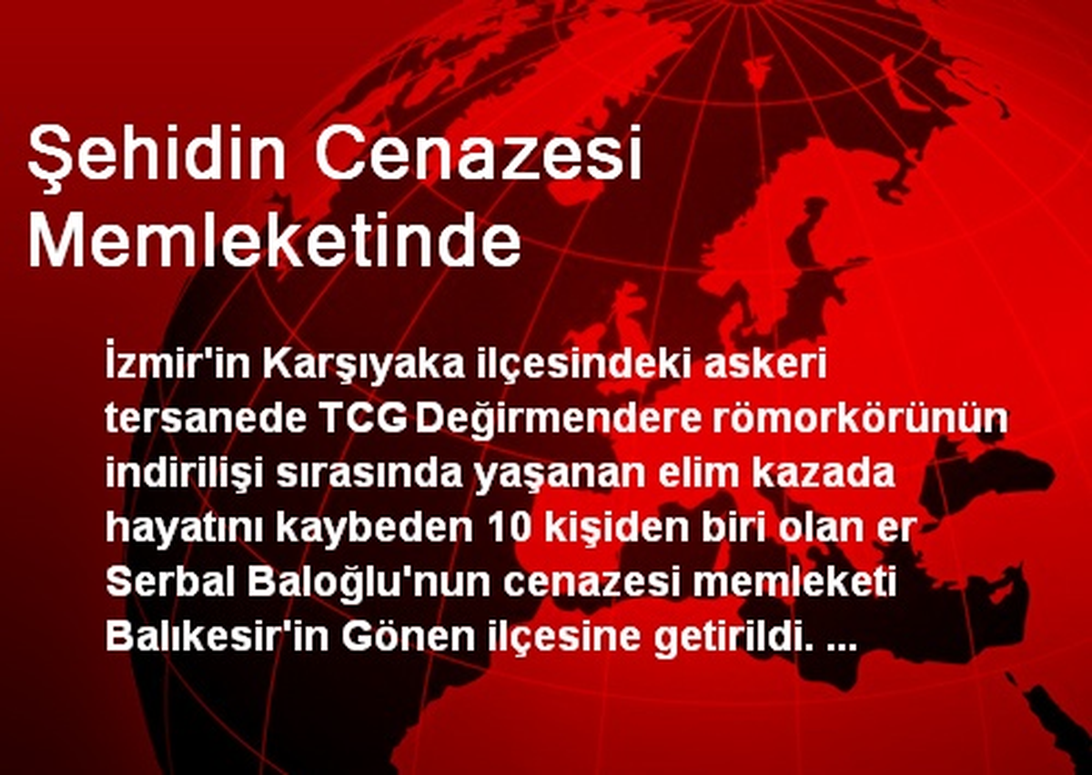 Şehidin Cenazesi Memleketinde