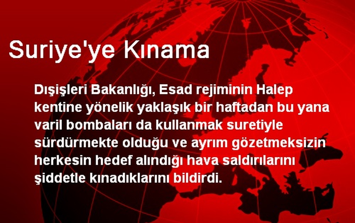 Suriye\'ye Kınama
