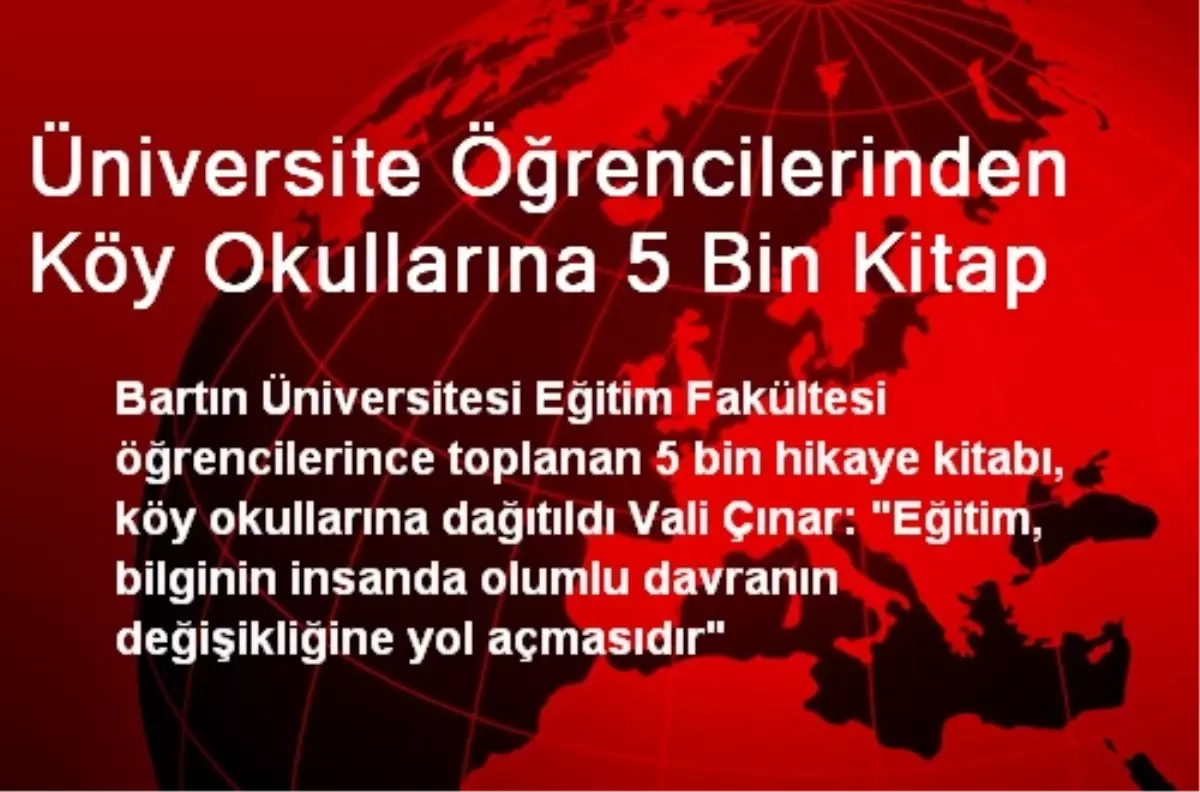 Üniversite Öğrencilerinden Köy Okullarına 5 Bin Kitap