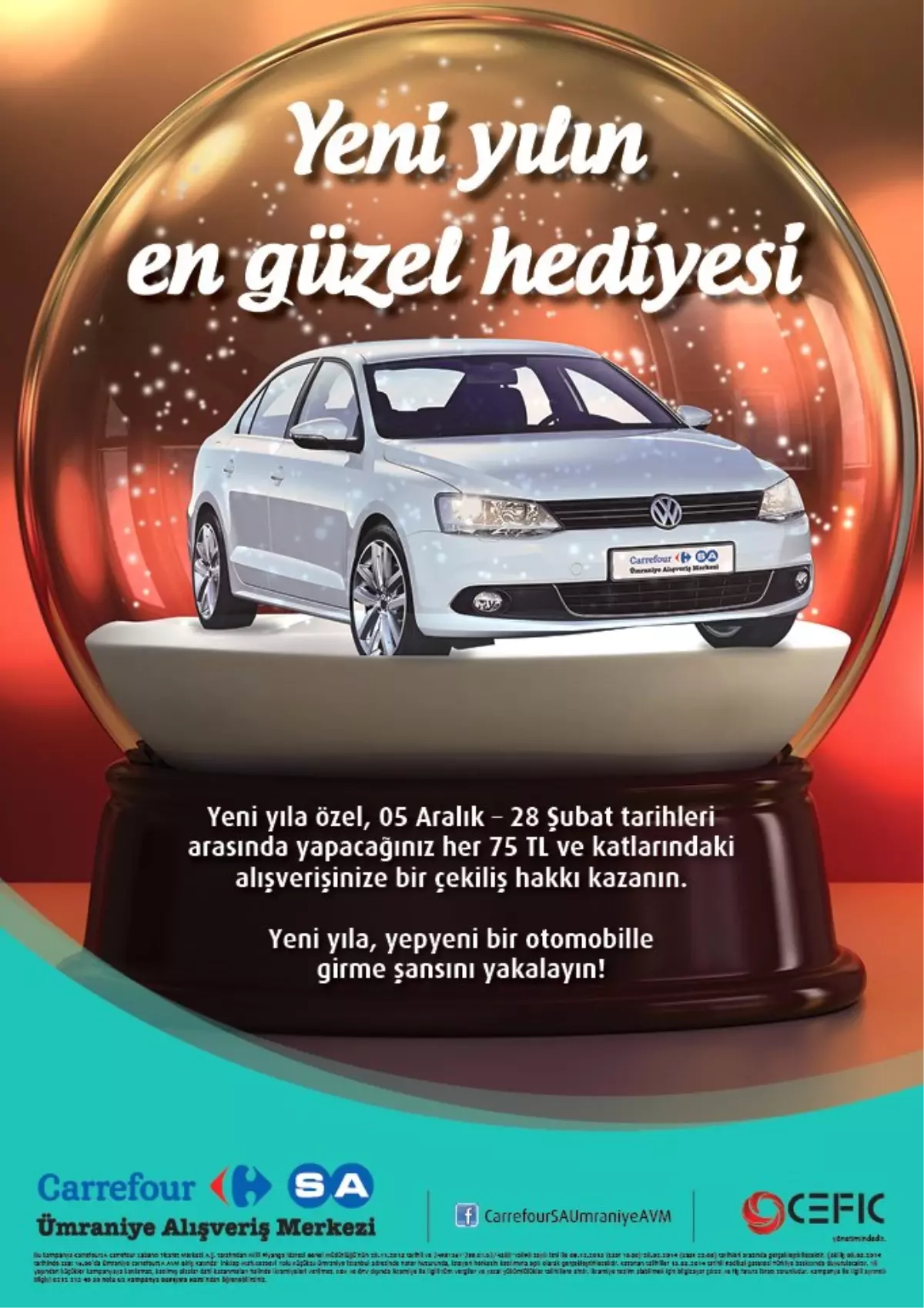 Carrefoursa Ümraniye AVM\'den Yeni Yıl Sürprizi: "Volkswagen Jetta"