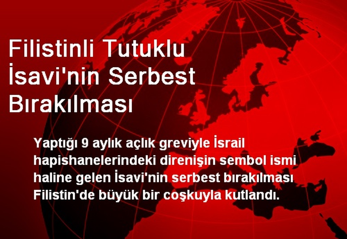 Filistinli Tutuklu İsavi\'nin Serbest Bırakılması