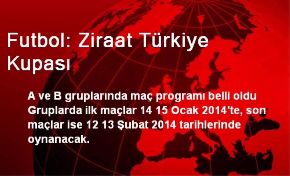 Futbol: Ziraat Türkiye Kupası