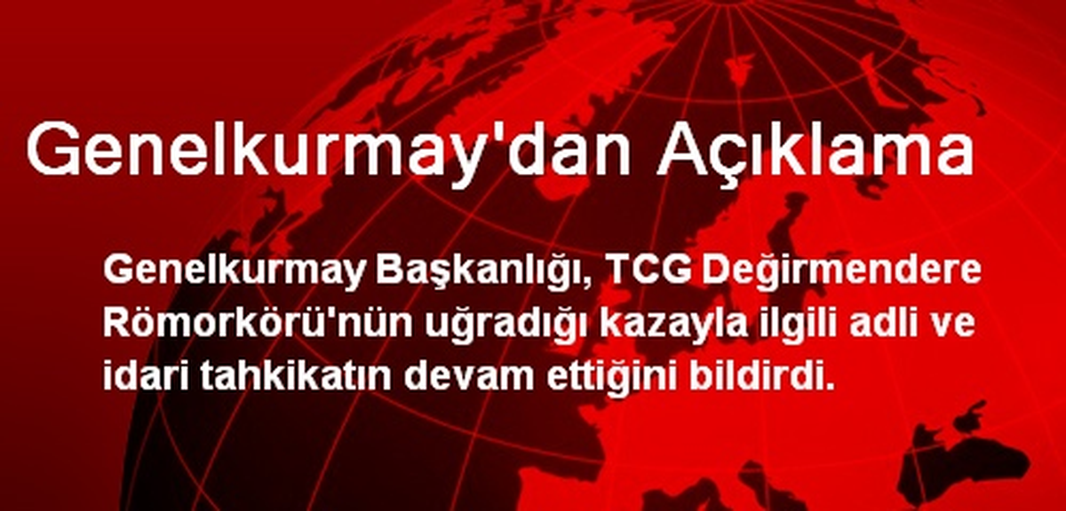 Genelkurmay\'dan Açıklama