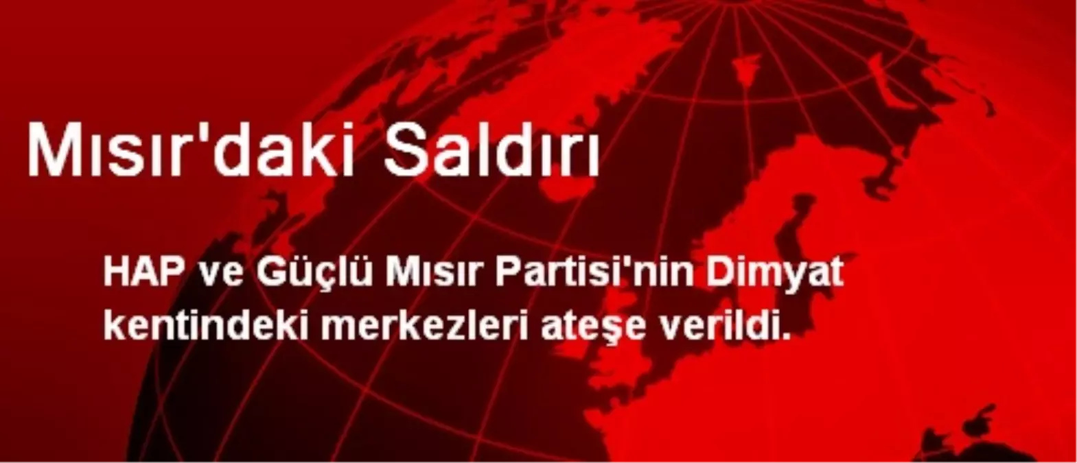 Mısır\'daki Saldırı