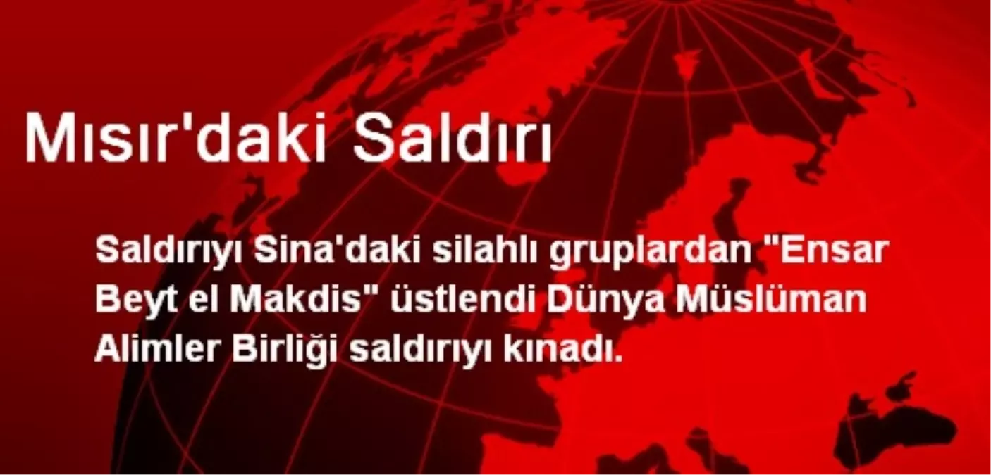 Mısır\'daki Saldırı