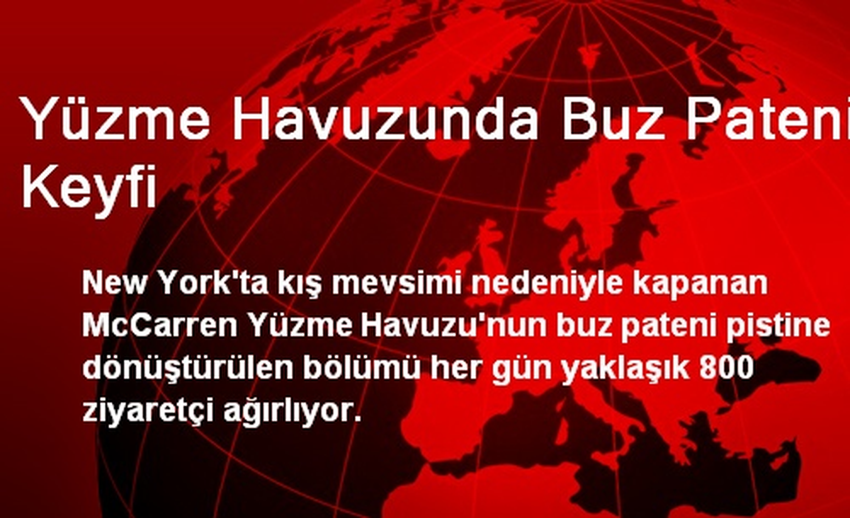 Yüzme Havuzunda Buz Pateni Keyfi