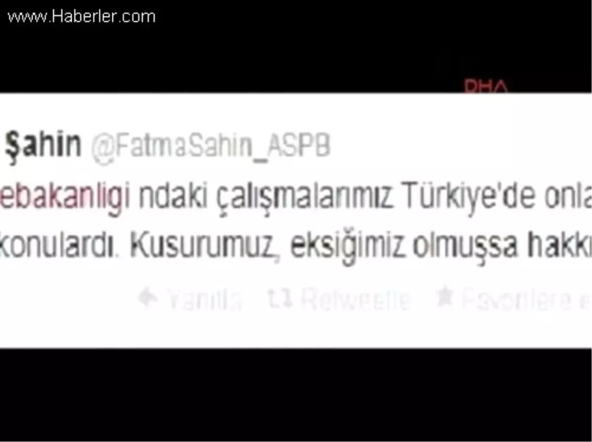 Fatma Şahin Twitter\'dan \'Helallik\' İstedi