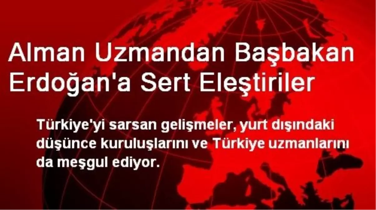 Alman Uzmandan Başbakan Erdoğan\'a Sert Eleştiriler