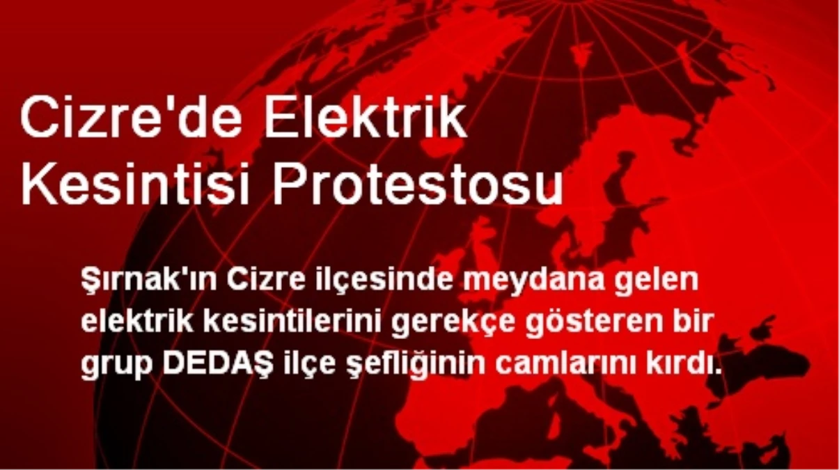 Cizre\'de Elektrik Kesintisi Protestosu