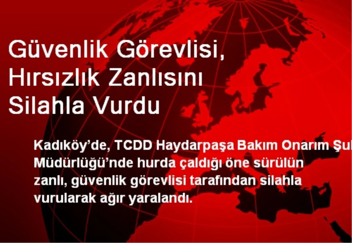 Kadıköy\'de Güvenlik Görevlisi, Hırsızlık Zanlısını Vurdu