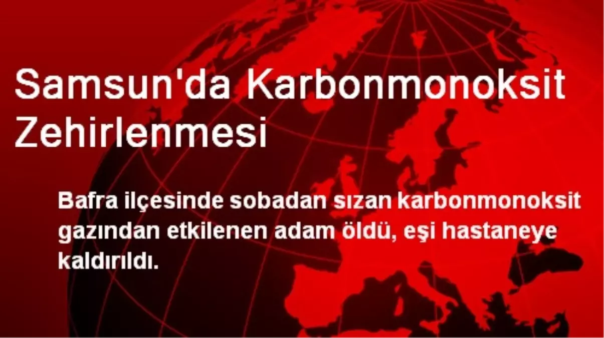 Samsun\'da Karbonmonoksit Zehirlenmesi