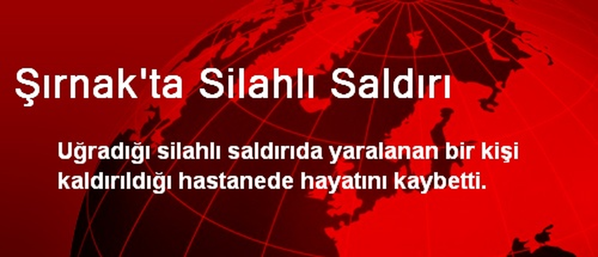 Şırnak\'ta Silahlı Saldırı