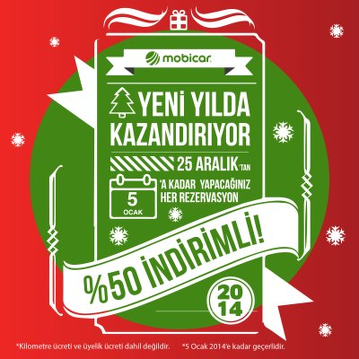 Mobicar\'dan Yüzde 50 İndirimli Yeni Yıl Kampanyası