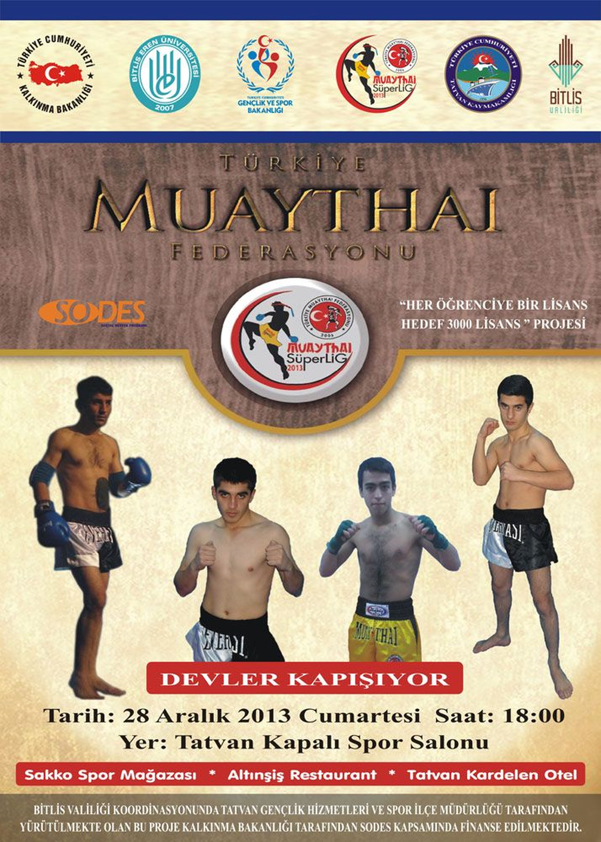 Muaythai Müsabakaları Tatvan\'da Yapılacak