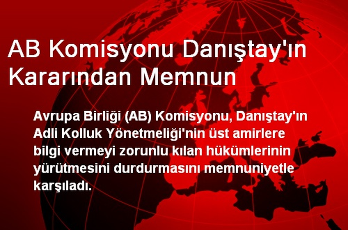 AB Komisyonu Danıştay\'ın Kararından Memnun