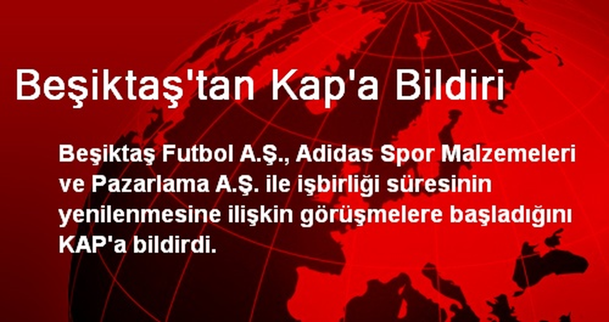 Beşiktaş\'tan Kap\'a Bildiri