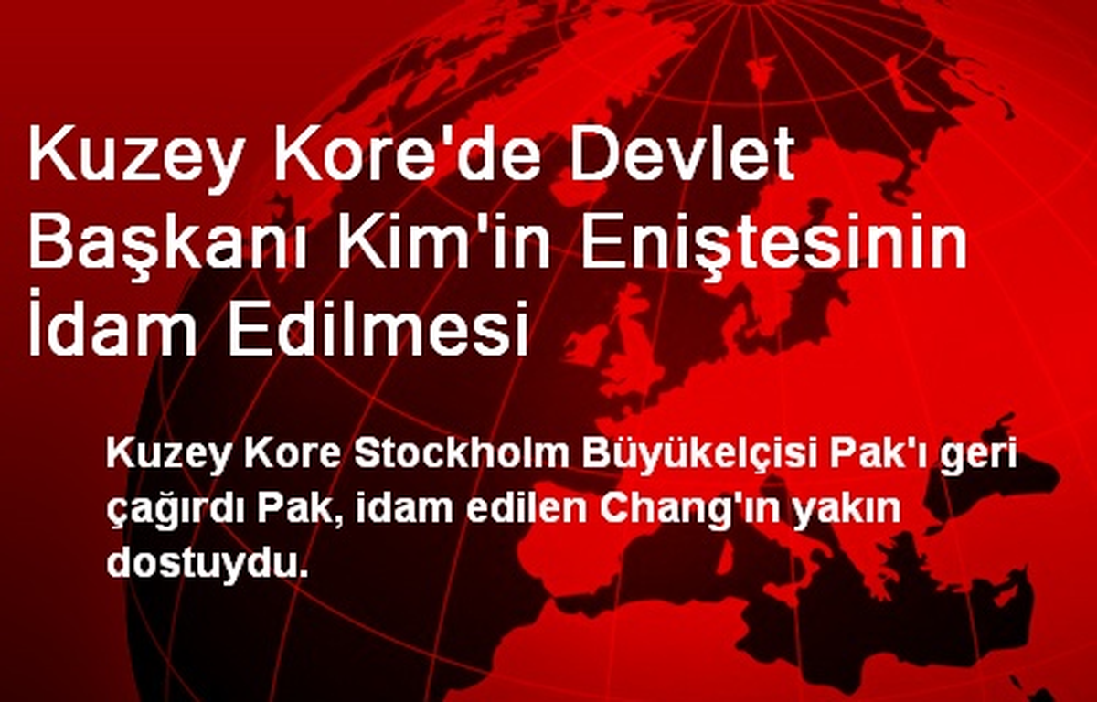 Kuzey Kore\'de Devlet Başkanı Kim\'in Eniştesinin İdam Edilmesi