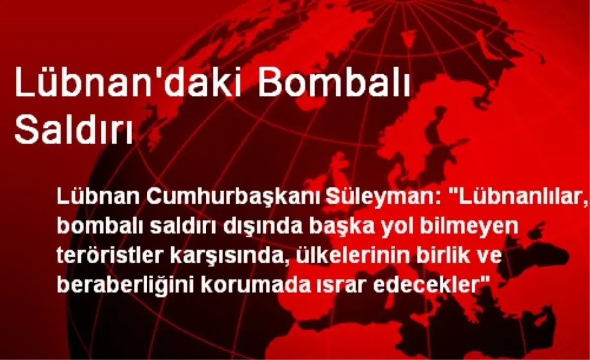 Lübnan\'daki Bombalı Saldırı