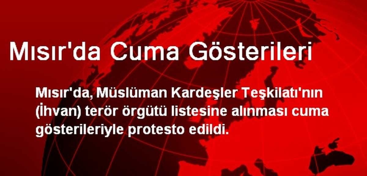 Mısır\'da Cuma Gösterileri