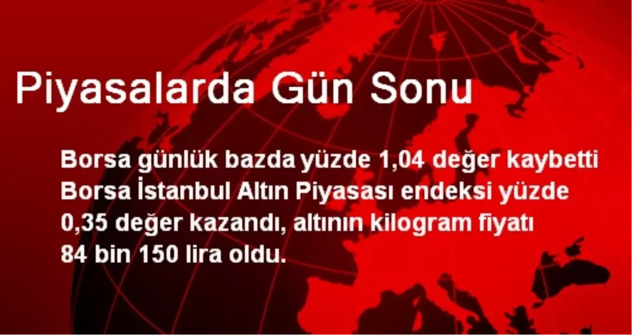 Piyasalarda Gün Sonu