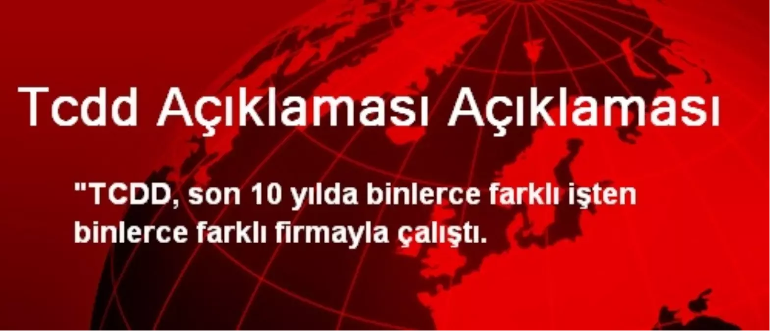 Tcdd Açıklaması Açıklaması