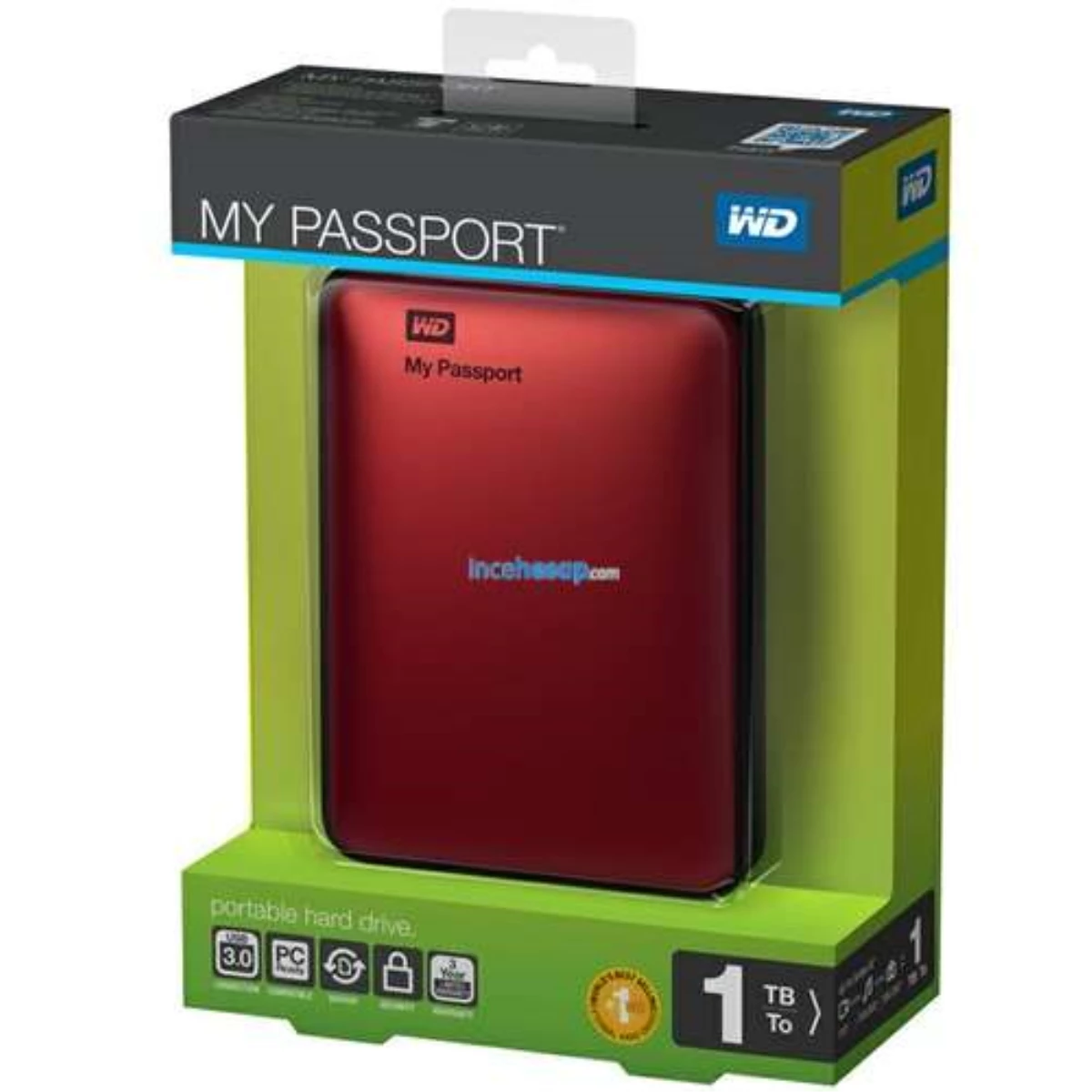 Western Digital 1 Tb 2.5" My Passport Se Usb3.0 Kırmızı Taşınabilir Disk (Wdbbep0010brd-Eesn)