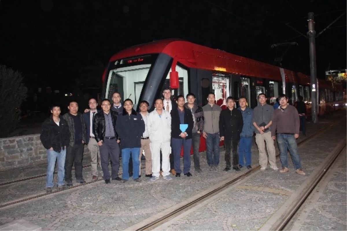 Çin\'den Alınan Tramvayın Test Sürüşleri Devam Ediyor