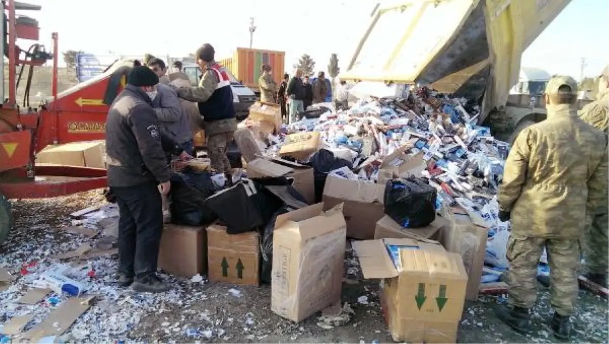 Gaziantep\'te 600 Bin Paket Kaçak Sigara İmha Edildi