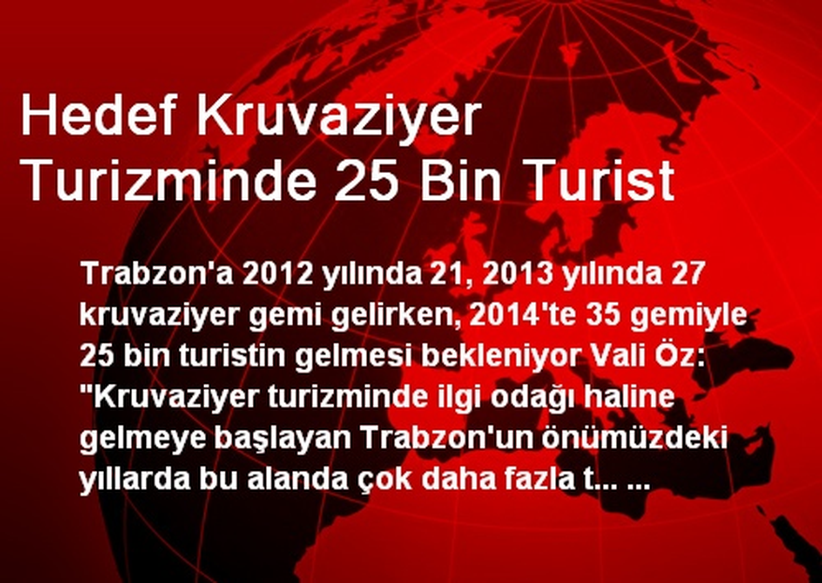 Hedef Kruvaziyer Turizminde 25 Bin Turist
