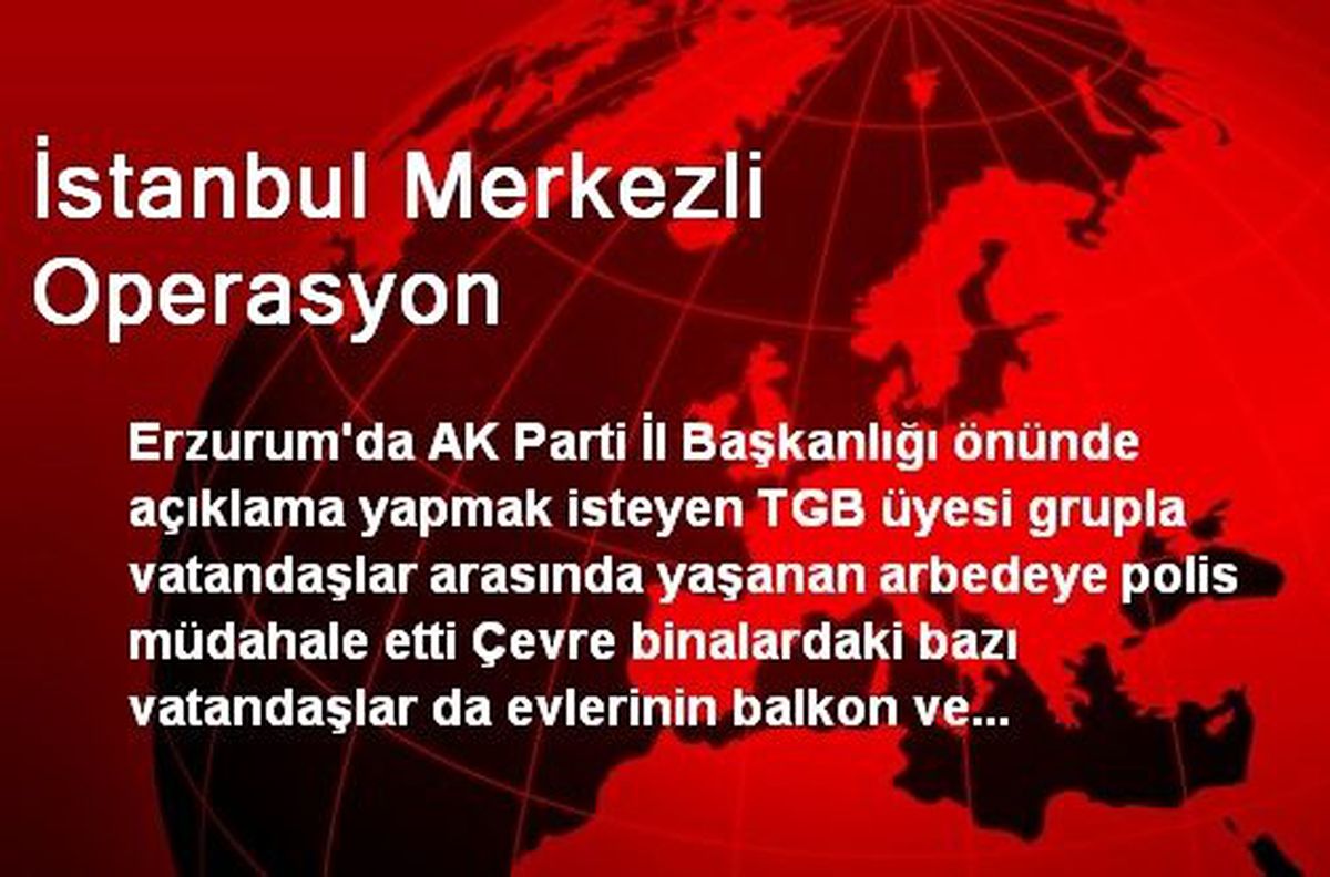 İstanbul Merkezli Operasyon