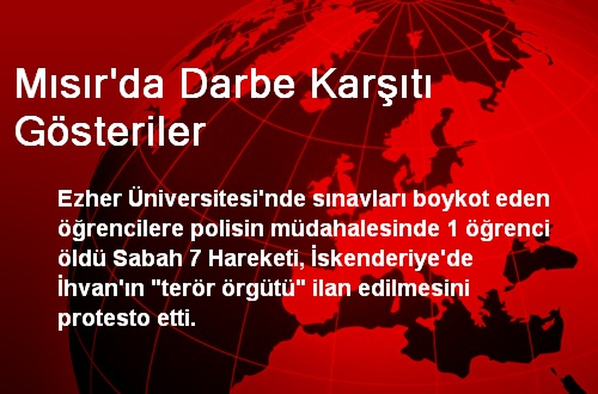Mısır\'da Darbe Karşıtı Gösteriler: 1 Ölü