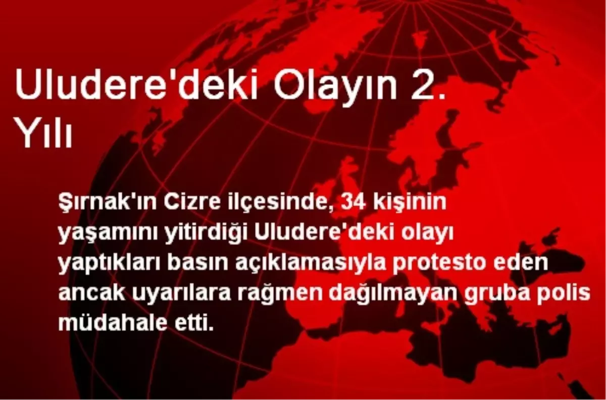 Uludere\'deki Olayın 2. Yılı