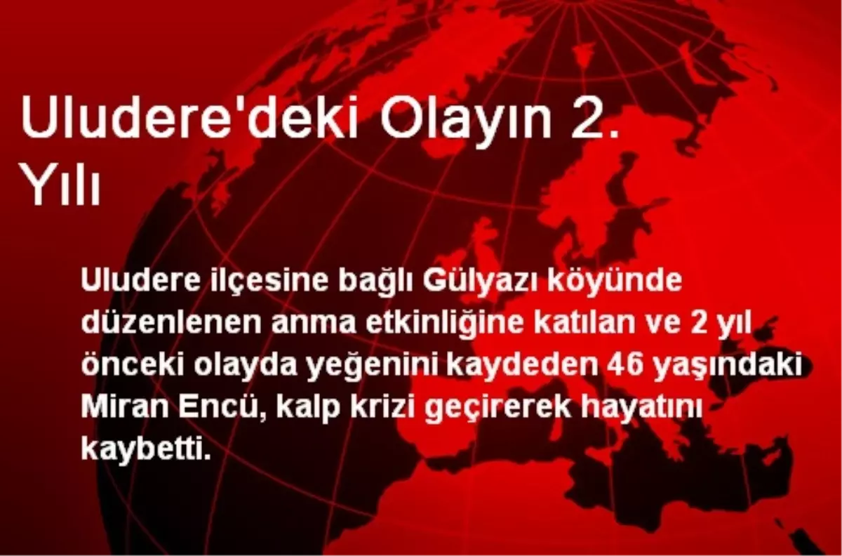 Uludere\'deki Olayın 2. Yılı