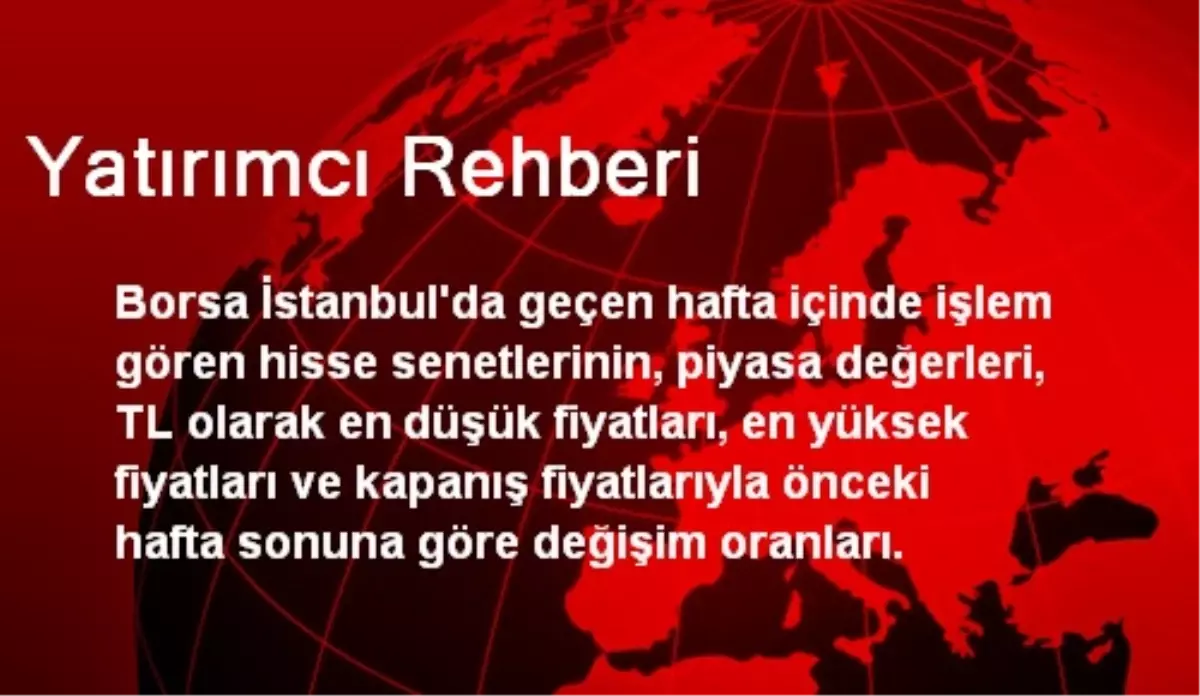 Yatırımcı Rehberi