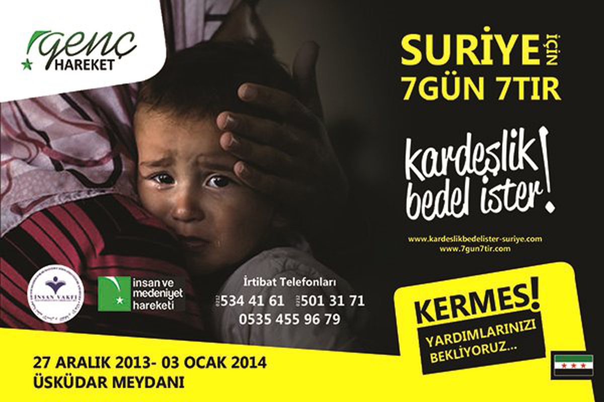 Kardeşlik Bedel İster, Suriye İçin 7 Gün 7 Tır" Kampanyası