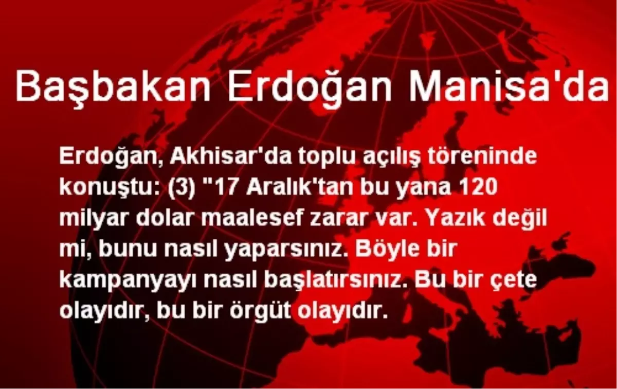 Başbakan Erdoğan Manisa\'da