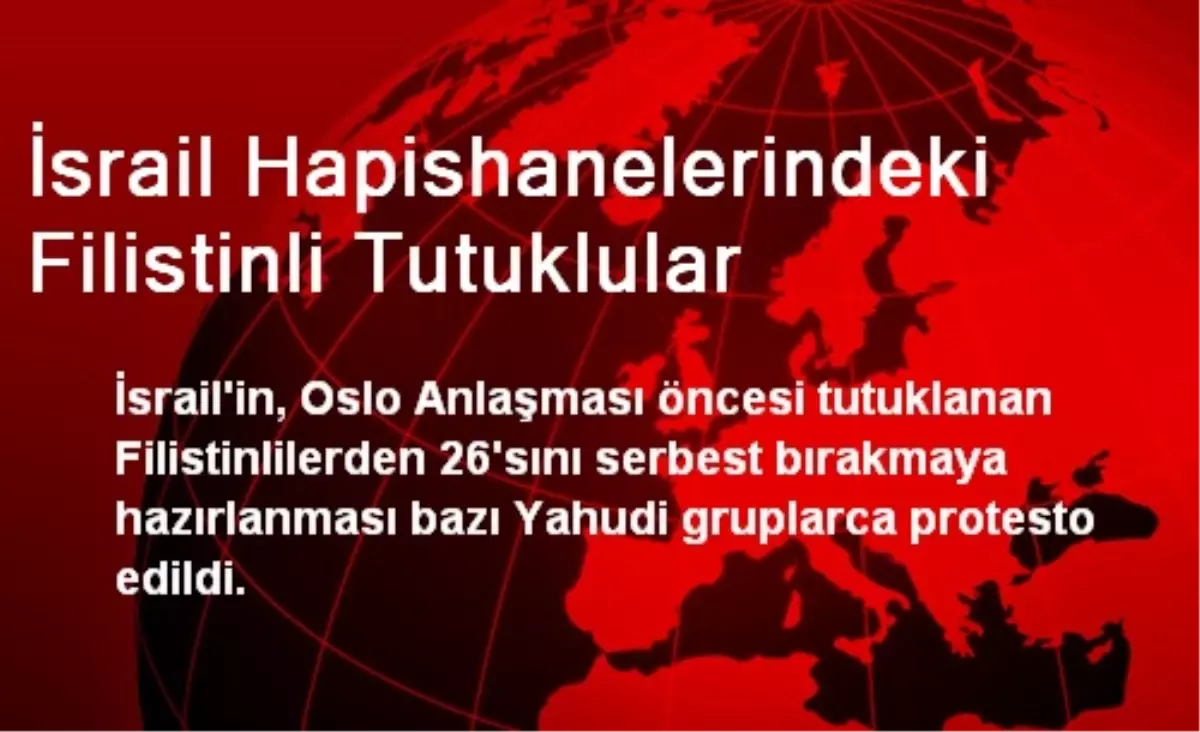 İsrail Hapishanelerindeki Filistinli Tutuklular