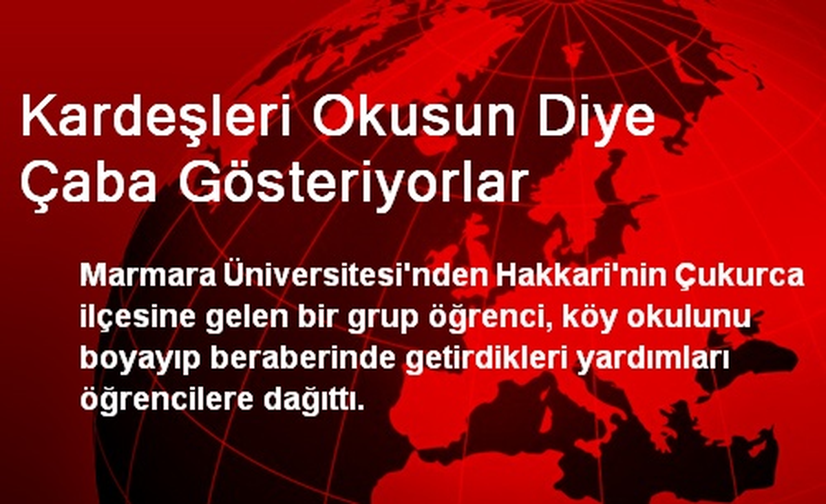 Kardeşleri Okusun Diye Çaba Gösteriyorlar