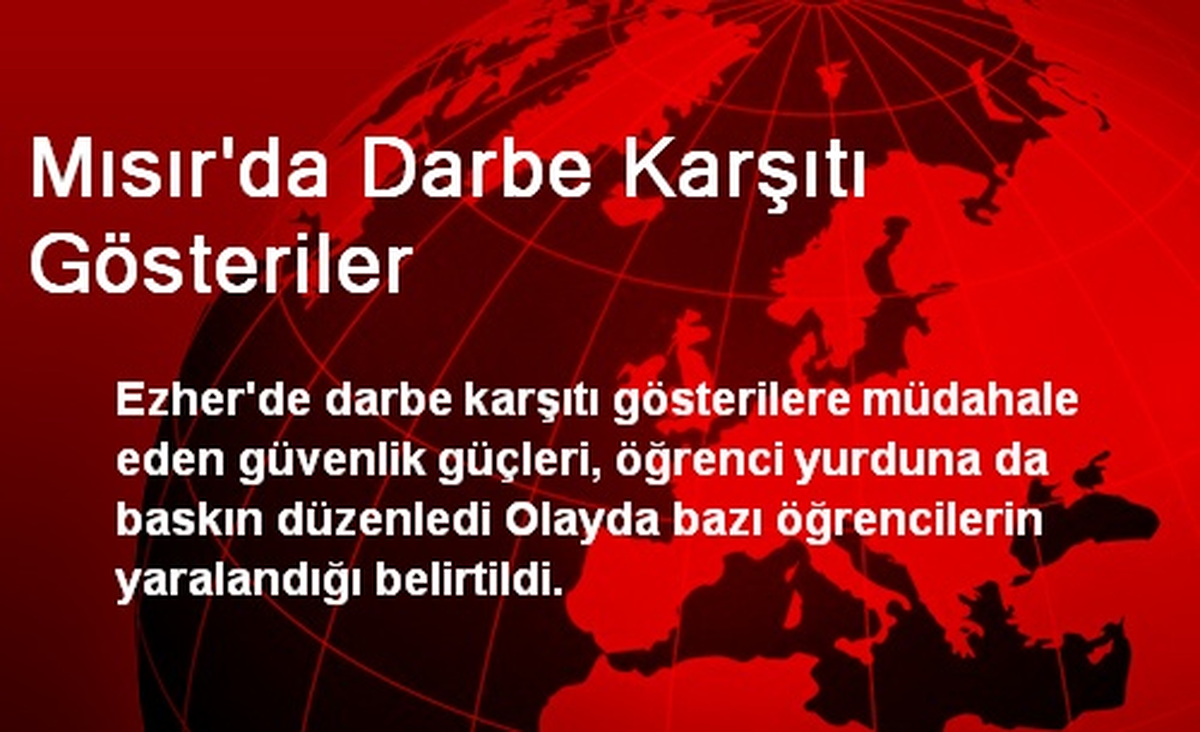 Mısır\'da Darbe Karşıtı Gösteriler
